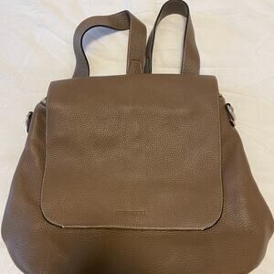Bruno Magli Brown Leather Adjustable Backpack